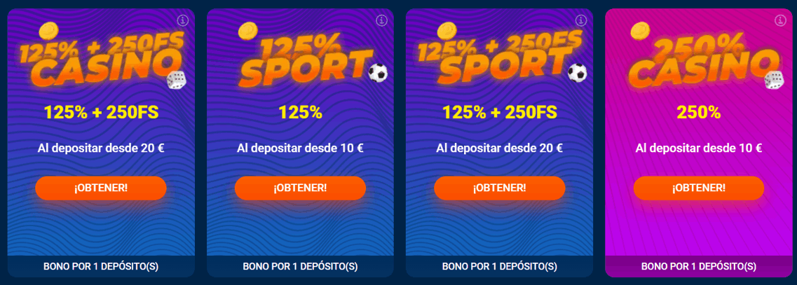 Bono 425% + 150 giros
