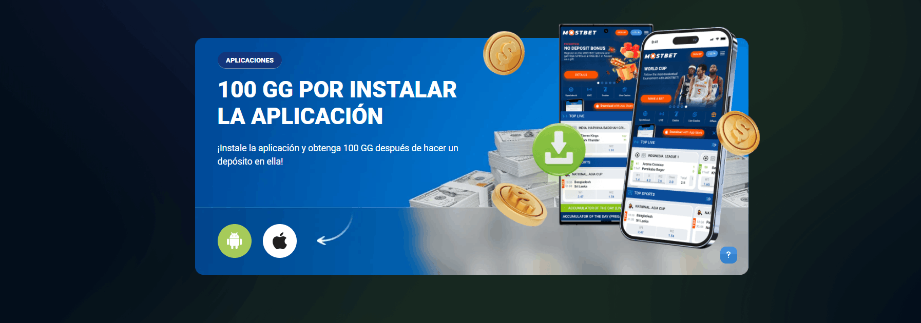 App Mostbet Android APK e iOS PWA para casino y sportsbook