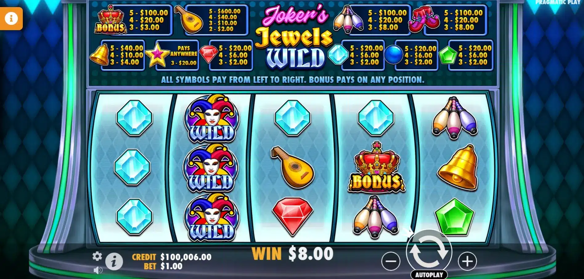 Joker's Jewels Wild Pragmatic Play Mostbet