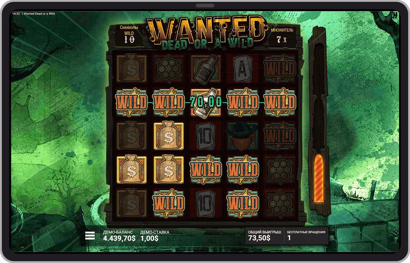 Wanted Dead or a Wild gameplay &mdash; parrilla 5x5 con jokers wild y western theme
